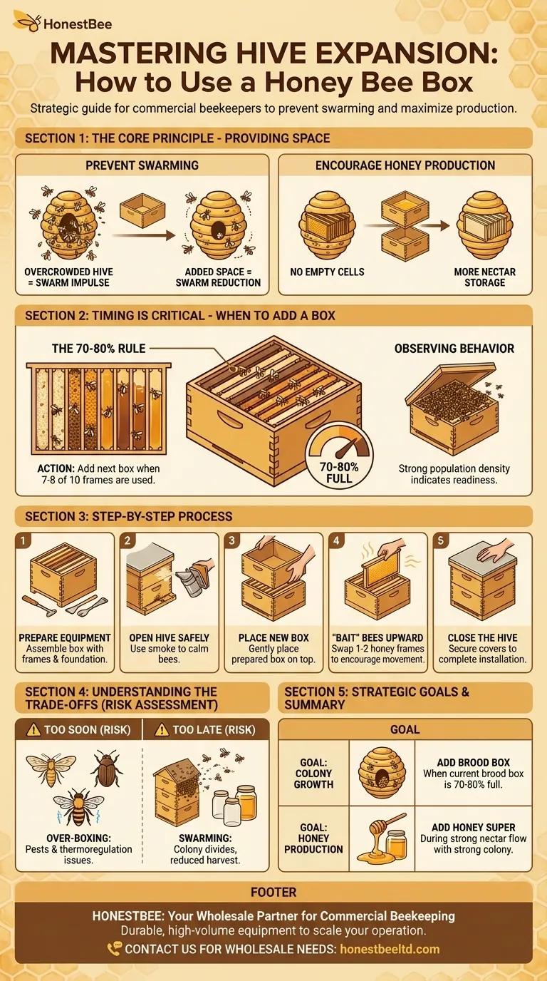 꿀벌 상자를 사용하는 방법은 무엇인가요? 군집 분봉을 예방하고 꿀 생산량을 극대화하기 위한 가이드 시각적 가이드