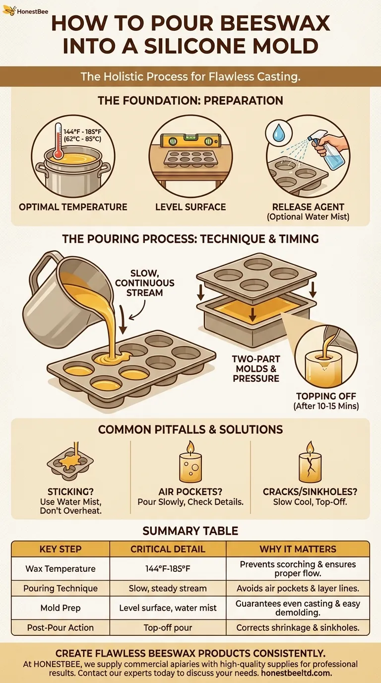 How should you pour beeswax into a silicone mold? A Step-by-Step Guide to Perfect Castings Visual Guide