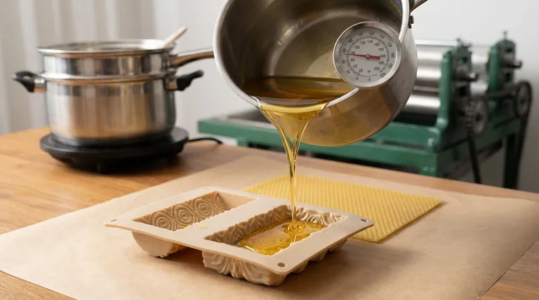 How should you pour beeswax into a silicone mold? A Step-by-Step Guide to Perfect Castings