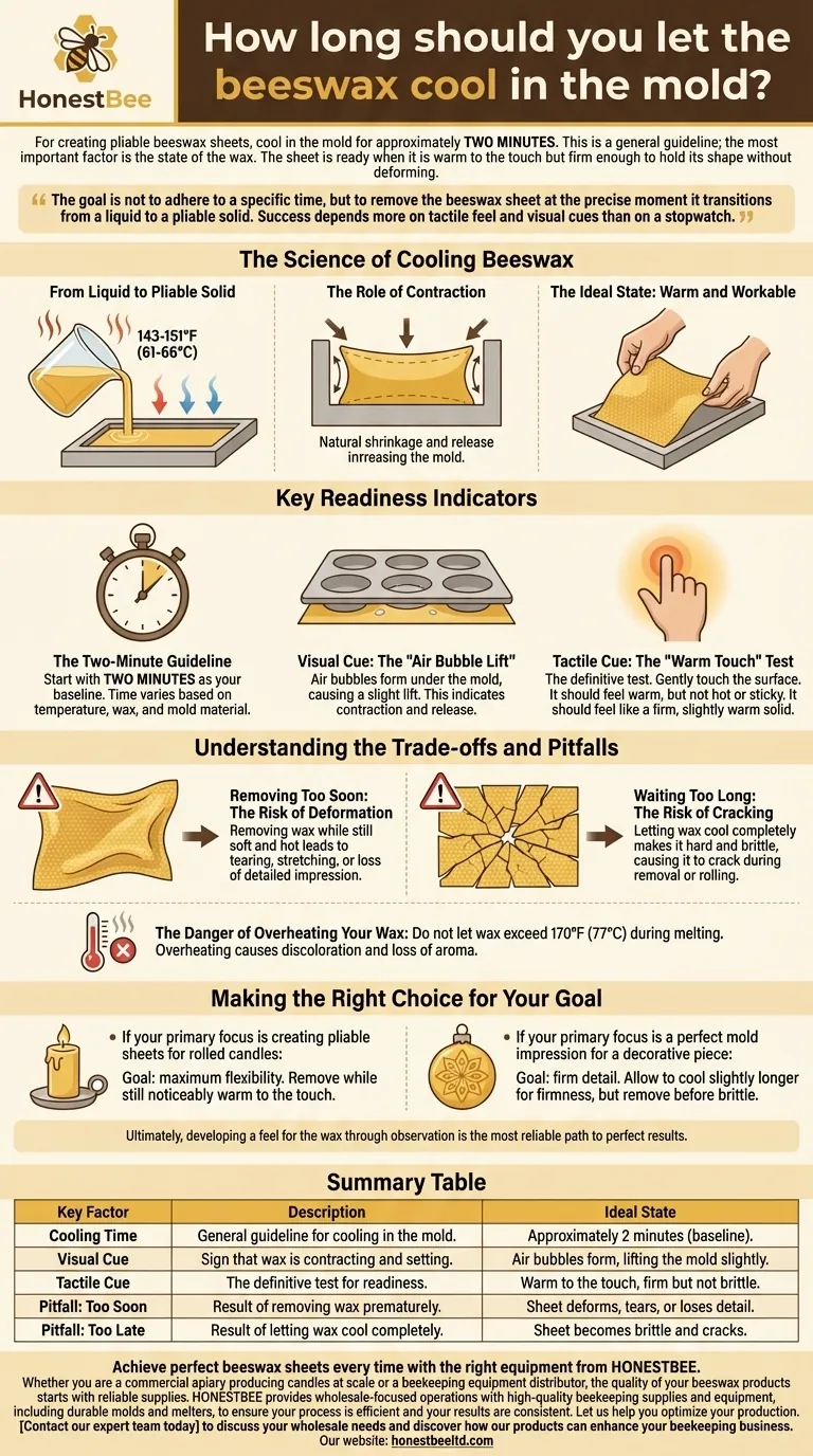 밀랍을 틀에서 얼마나 오래 식혀야 할까요? 유연한 시트를 위한 완벽한 타이밍 마스터하기 시각적 가이드