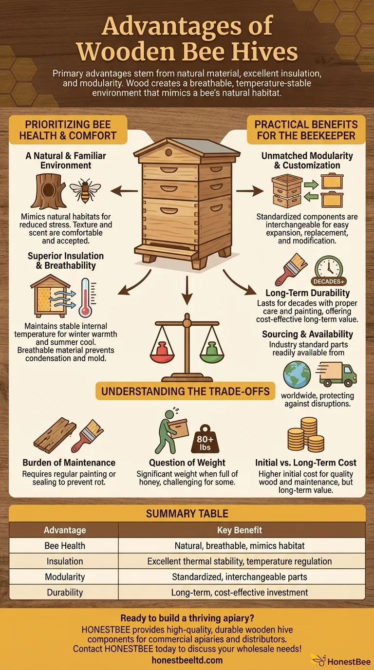 What are the advantages of wooden bee hives? Superior Bee Health & Beekeeper Flexibility Visual Guide