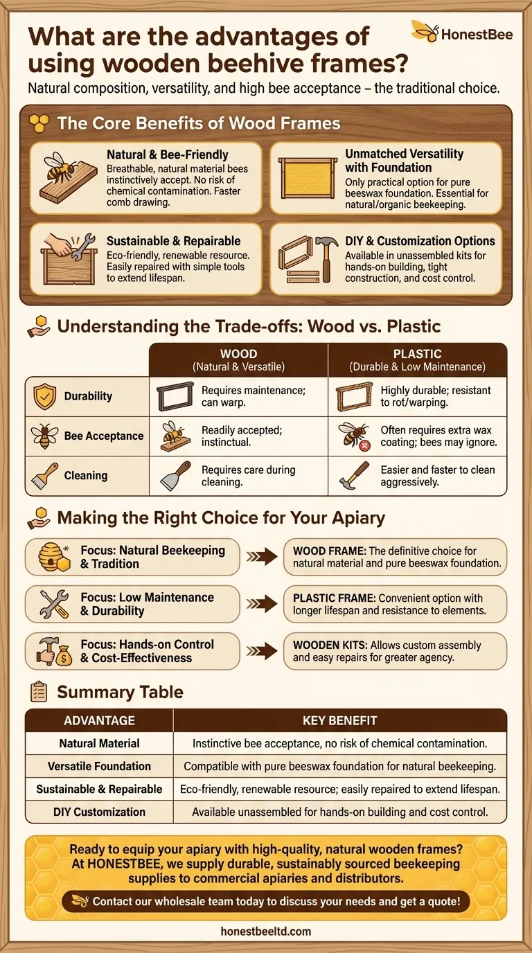 What are the advantages of using wooden beehive frames? Natural, Sustainable, and Bee-Friendly Visual Guide