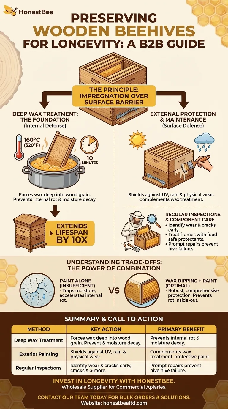 How have wooden hives been preserved to last longer? Extend Hive Lifespan by 10x with Proven Methods Visual Guide