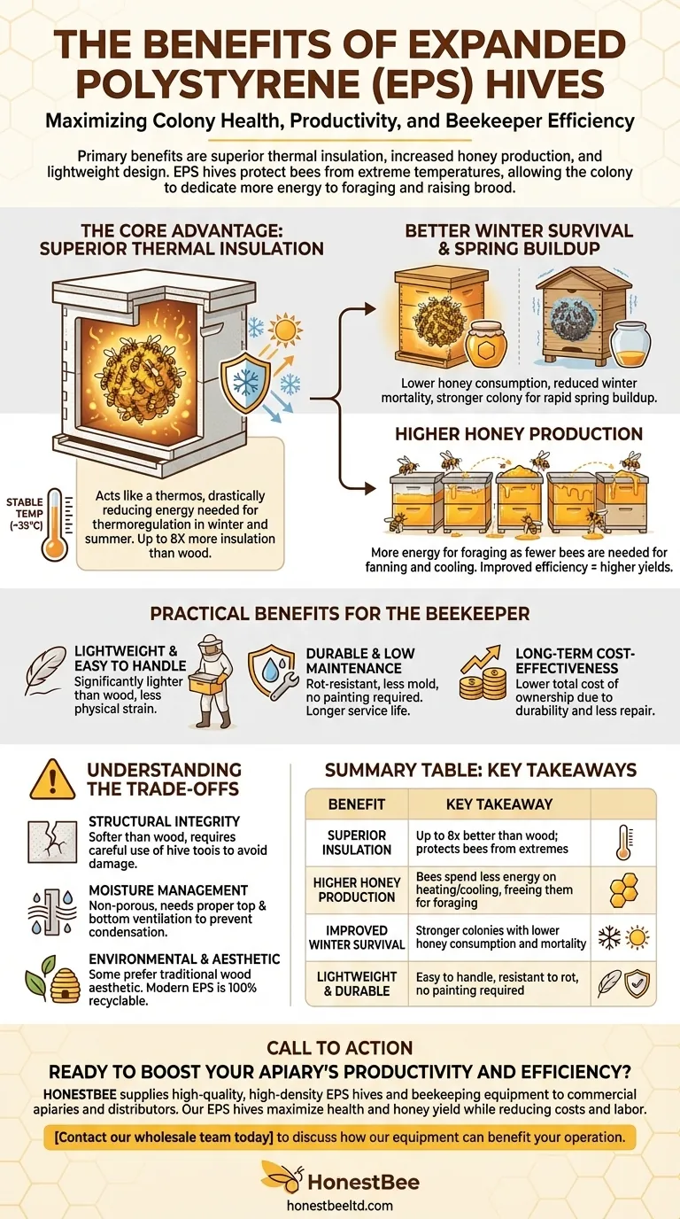 발포 폴리스티렌 벌통의 장점은 무엇인가요? 꿀 생산량 증대 및 겨울 생존율 향상 시각적 가이드