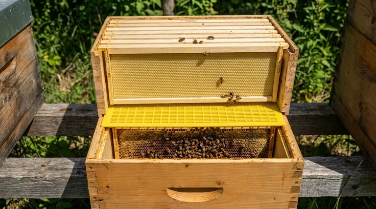 여왕벌 격리기가 소초광을 만드는 데 어떤 영향을 미치나요? 벌집 건설을 상당히 늦춥니다.