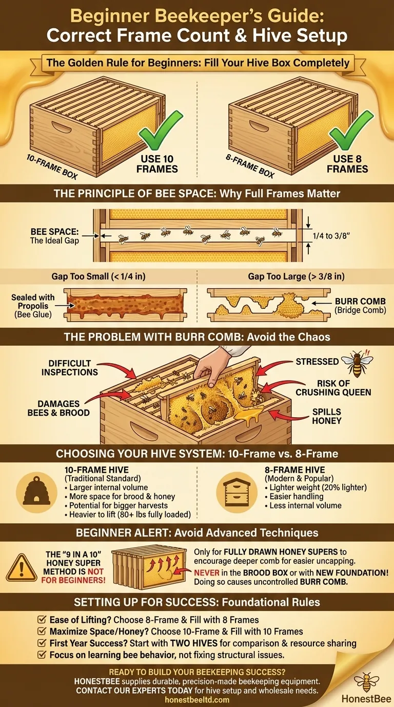 What is the recommended number of frames for a beginner beekeeper? The Essential Rule for a Healthy Hive Visual Guide