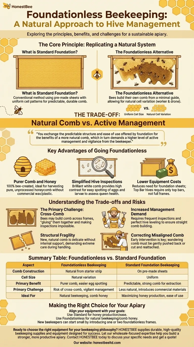 무기초 양봉이란 무엇이며, 양봉가가 이를 선택하는 이유는 무엇일까요? 자연 벌집 안내서 시각적 가이드