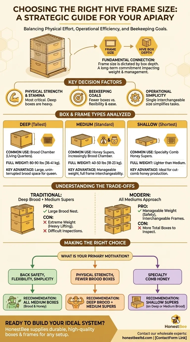 选择蜂箱巢框尺寸时应考虑哪些因素？为您的体力与目标选择合适的蜂箱 图解指南