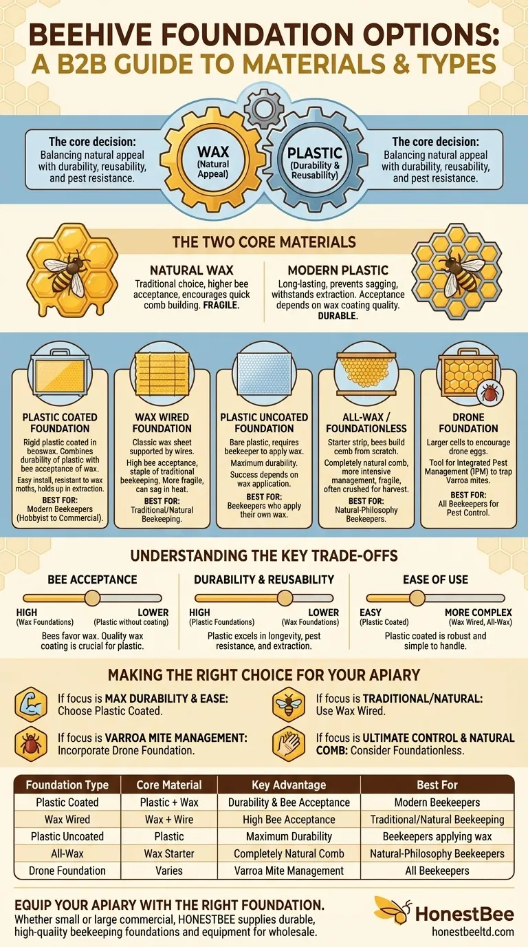 사용 가능한 다양한 기초 옵션은 무엇입니까? 벌통에 적합한 기초 선택 시각적 가이드