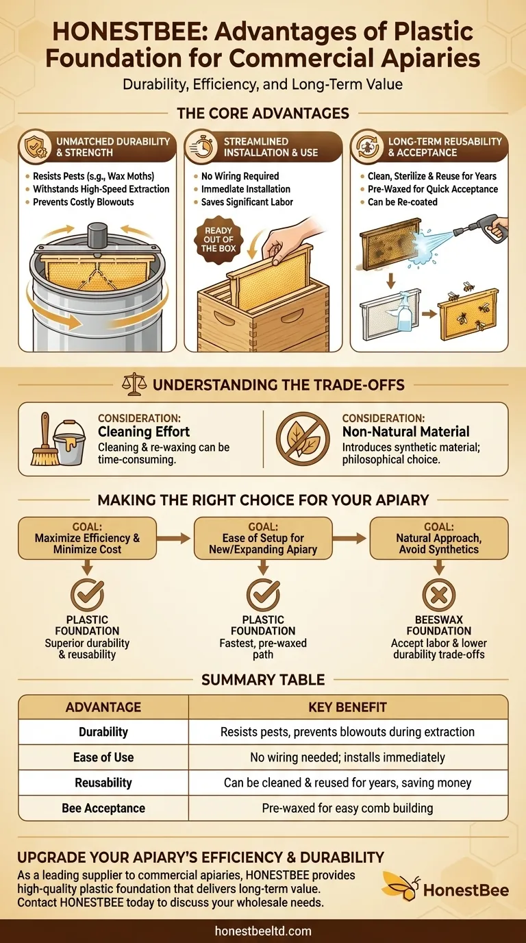 What are the advantages of using plastic foundation in hives? Boost Apiary Efficiency & Durability Visual Guide