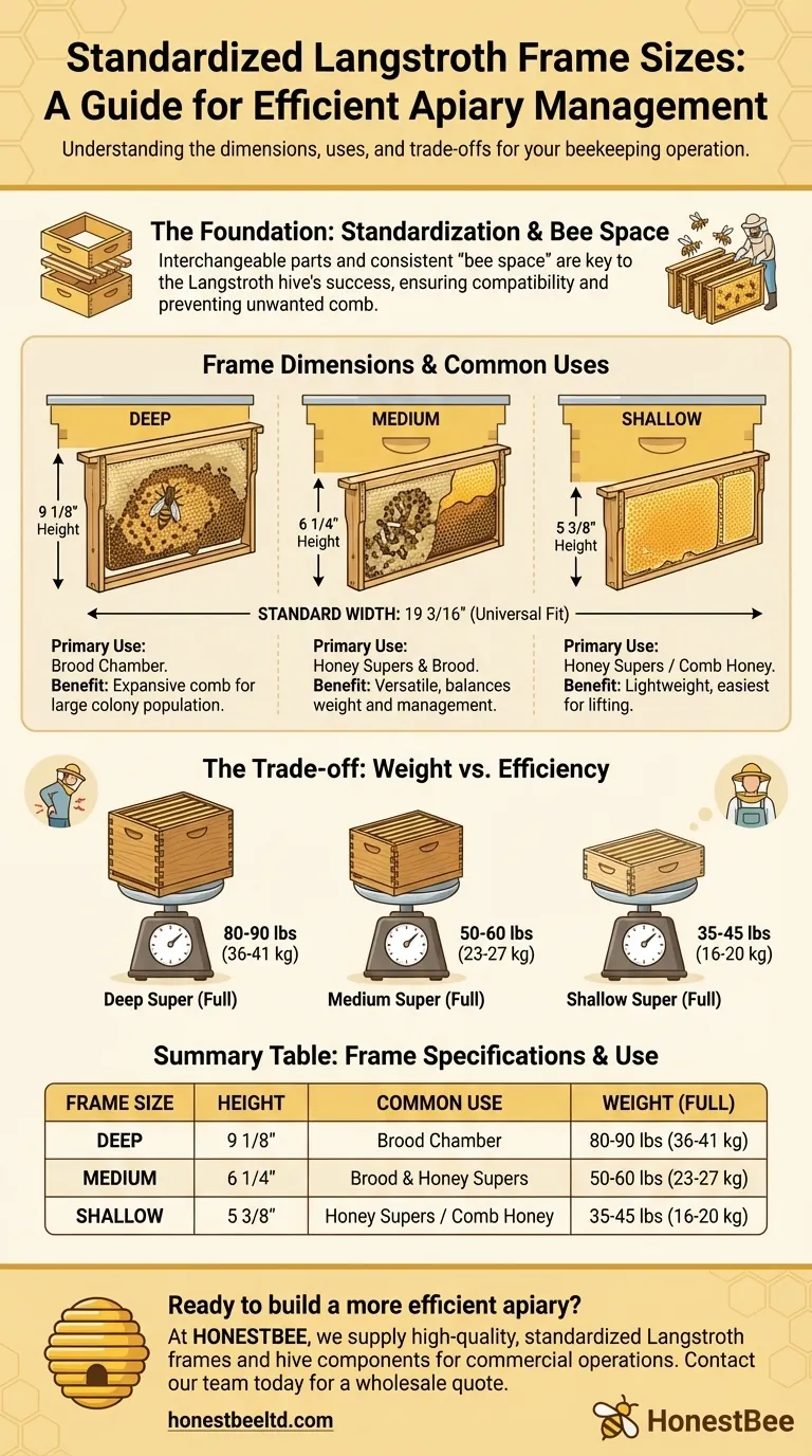 What are the standardized sizes of Langstroth frames? Choose the Right Fit for Your Hive Visual Guide