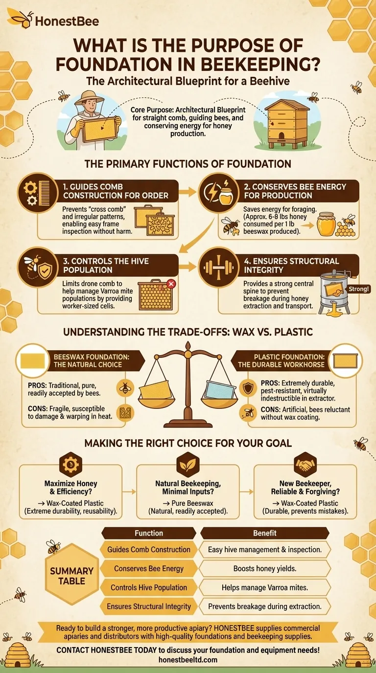 What is the purpose of foundation in beekeeping? A Guide to Healthier, More Productive Hives Visual Guide