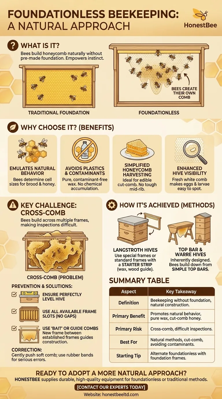 무기초 양봉이란 무엇이며, 어떻게 이루어지나요? 자연스러운 벌통 관리 가이드 시각적 가이드