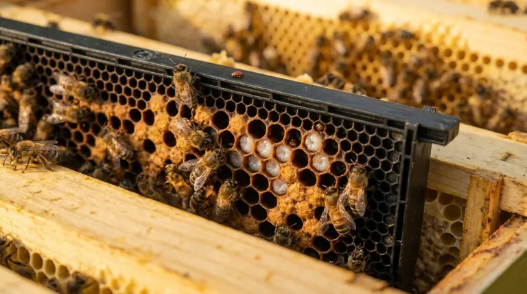 수벌 프레임이란 무엇이며, 어떻게 꿀벌응애(Varroa) 퇴치에 도움이 될까요? 꿀벌응애 방제를 위한 생물학적 트랩