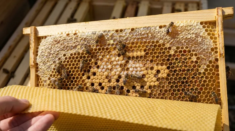 벌들은 프레임과 기초판 위에 만들어진 소광을 어떻게 사용할까요? 번성하는 벌집을 위한 청사진