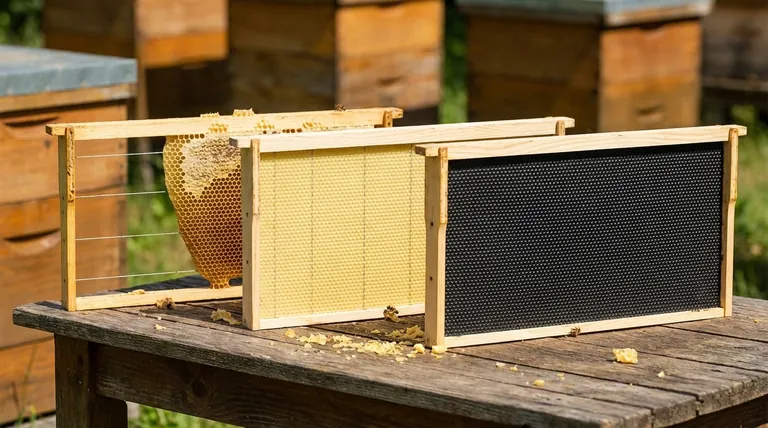 How does comb drawn on wired frames compare to comb on plastic and wax foundations? A Guide to Comb Strength & Bee Acceptance