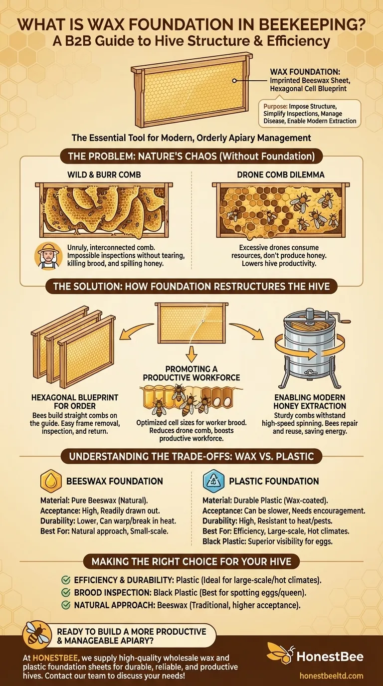 Cos'è il foglio cereo in apicoltura? La chiave per l'ordine e la produttività dell'alveare Guida Visiva