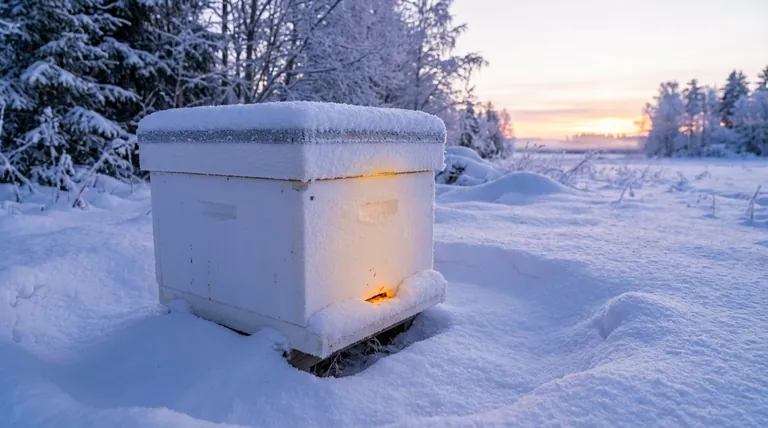 How do polystyrene beehives reduce the risk of starvation in honeybee colonies during winter? Superior Insulation for Winter Survival