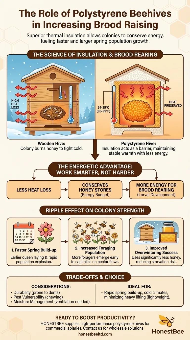 What role do polystyrene beehives play in increasing brood raising? Achieve Faster Spring Build-Up Visual Guide