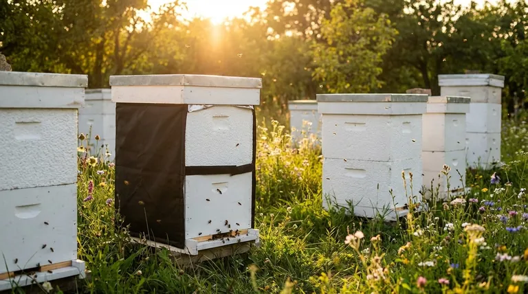 What role do polystyrene beehives play in increasing brood raising? Achieve Faster Spring Build-Up