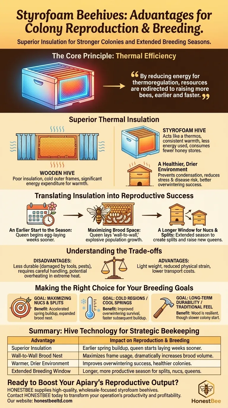 스티로폼 벌통은 군집 번식 및 사육에 어떤 이점을 제공합니까? 봄철 세력 증강 가속화 및 핵군 생산 증대 시각적 가이드