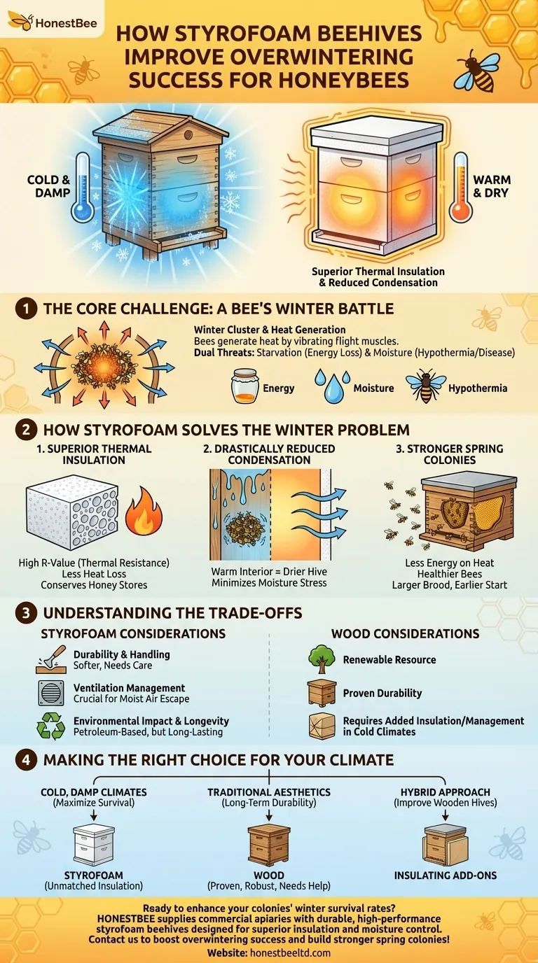 How do styrofoam beehives improve overwintering success? Boost Winter Survival with Superior Insulation Visual Guide