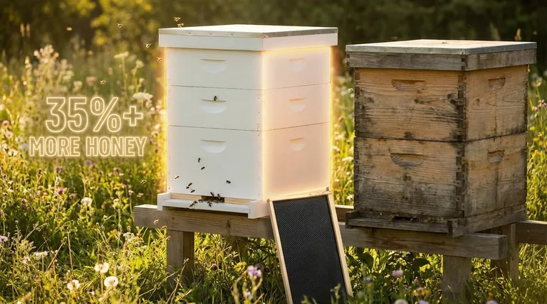 스티로폼 벌통과 목재 벌통의 꿀 생산량을 비교하면 어떻습니까? 수확량을 35% 이상 증대시키세요