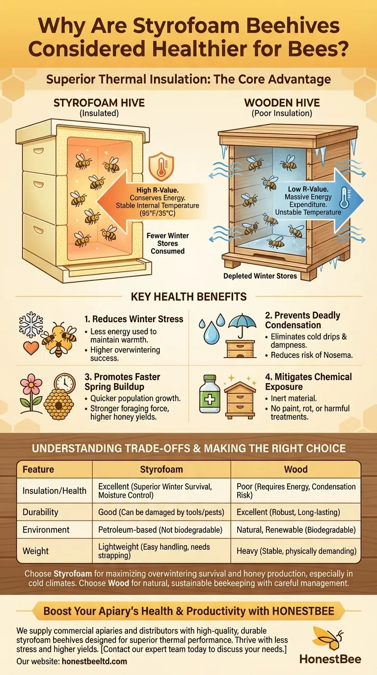 스티로폼 벌통이 벌에게 더 건강하다고 여겨지는 이유는 무엇입니까? 우수한 군집 건강과 더 높은 수확량을 달성하세요 시각적 가이드