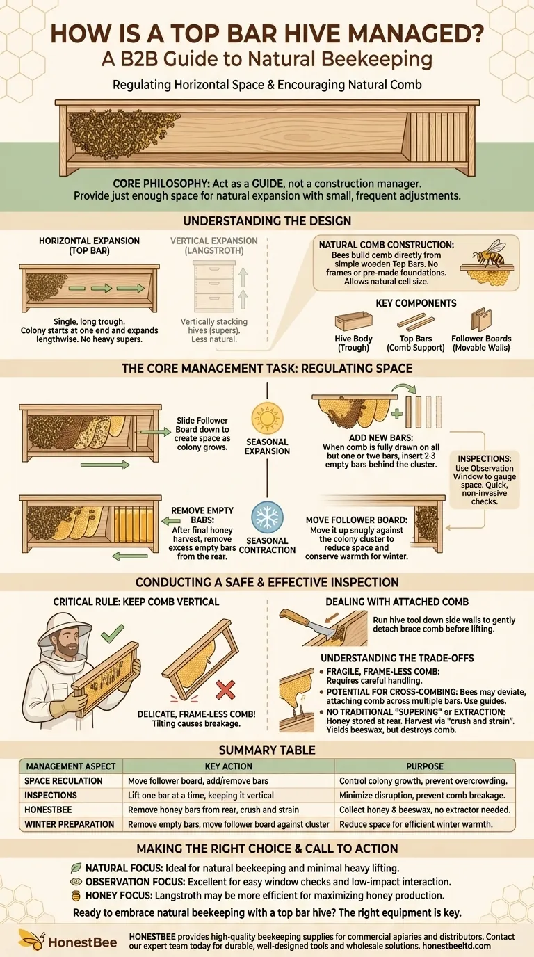 How is a top bar hive managed? A Guide to Natural, Low-Impact Beekeeping Visual Guide