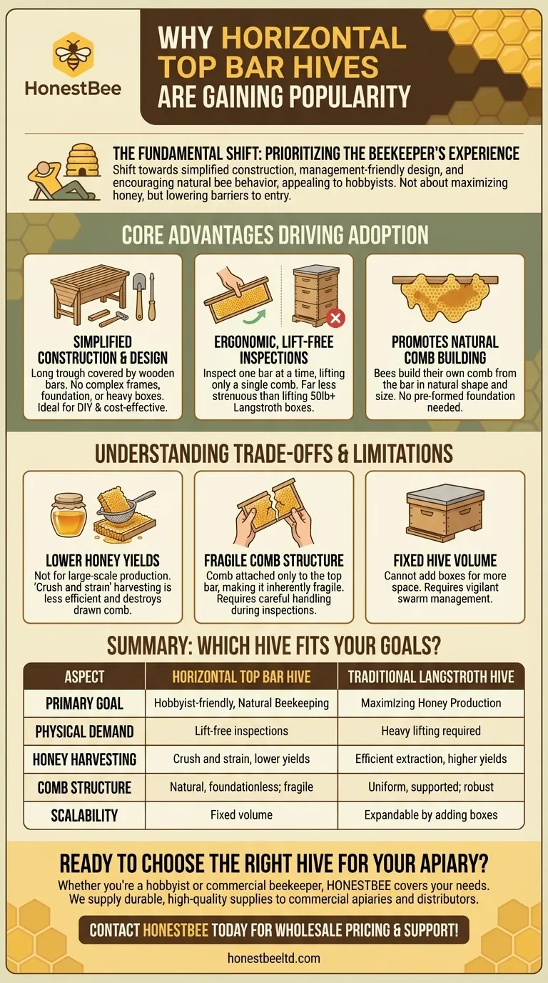 ¿Por qué las colmenas de barra superior horizontal han ganado popularidad recientemente? Una guía para la apicultura sin levantamiento Guía Visual