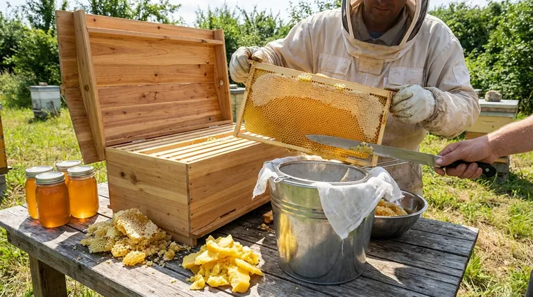 탑바 벌통에서 꿀을 수확하는 과정은 무엇인가요? 간단하고 장비가 필요 없는 수확 가이드