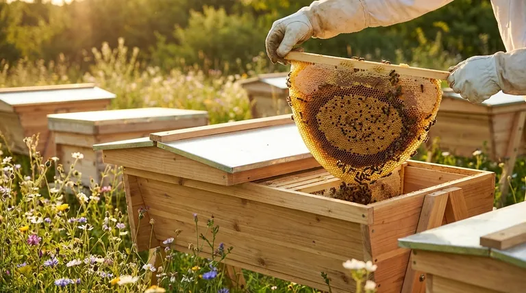 How does the comb structure in a top bar hive compare to natural comb structures? A Guide to Natural Beekeeping