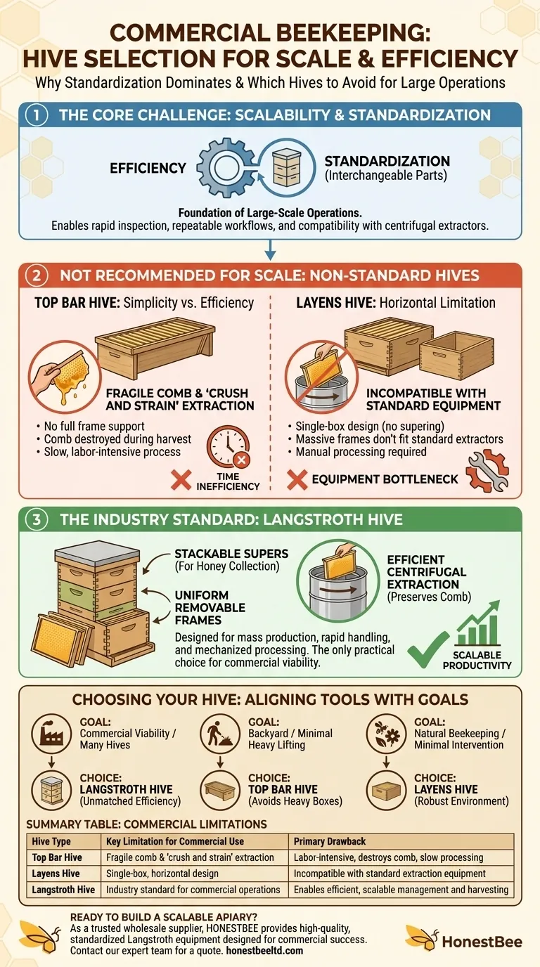 상업 양봉에 권장되지 않는 벌통 유형은 무엇입니까? 양봉장을 확장할 때 비용이 많이 드는 실수를 피하세요 시각적 가이드