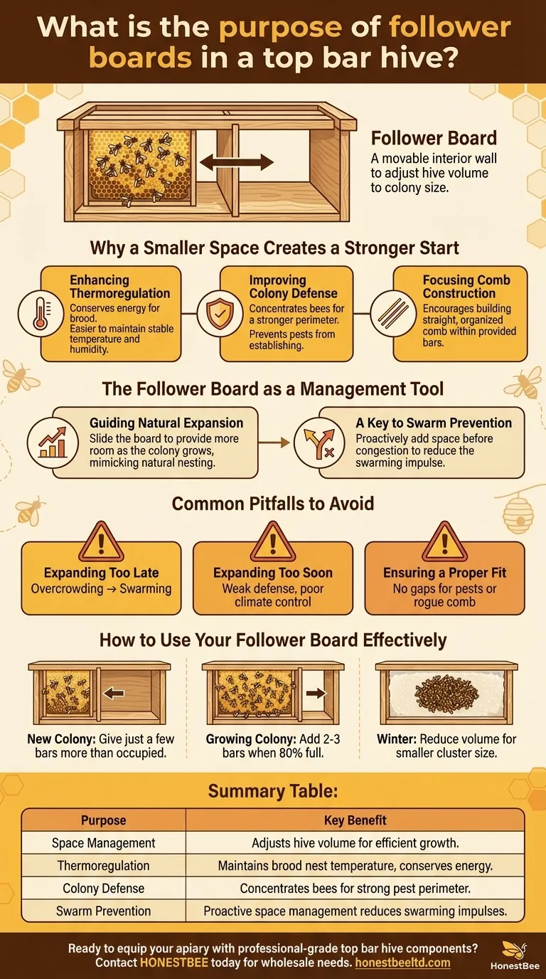 탑바 하이브에서 팔로워 보드의 목적은 무엇인가요? 벌집 건강 및 꿀 생산 증대 시각적 가이드