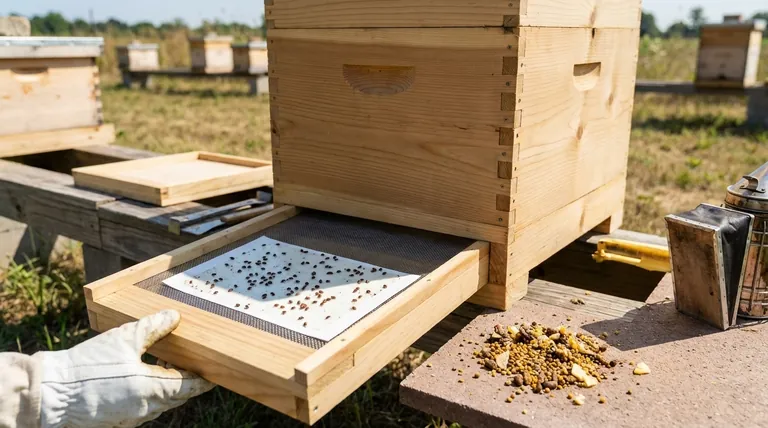What is the purpose of a removable bottom board in a top bar hive? Master Hive Health & Pest Control