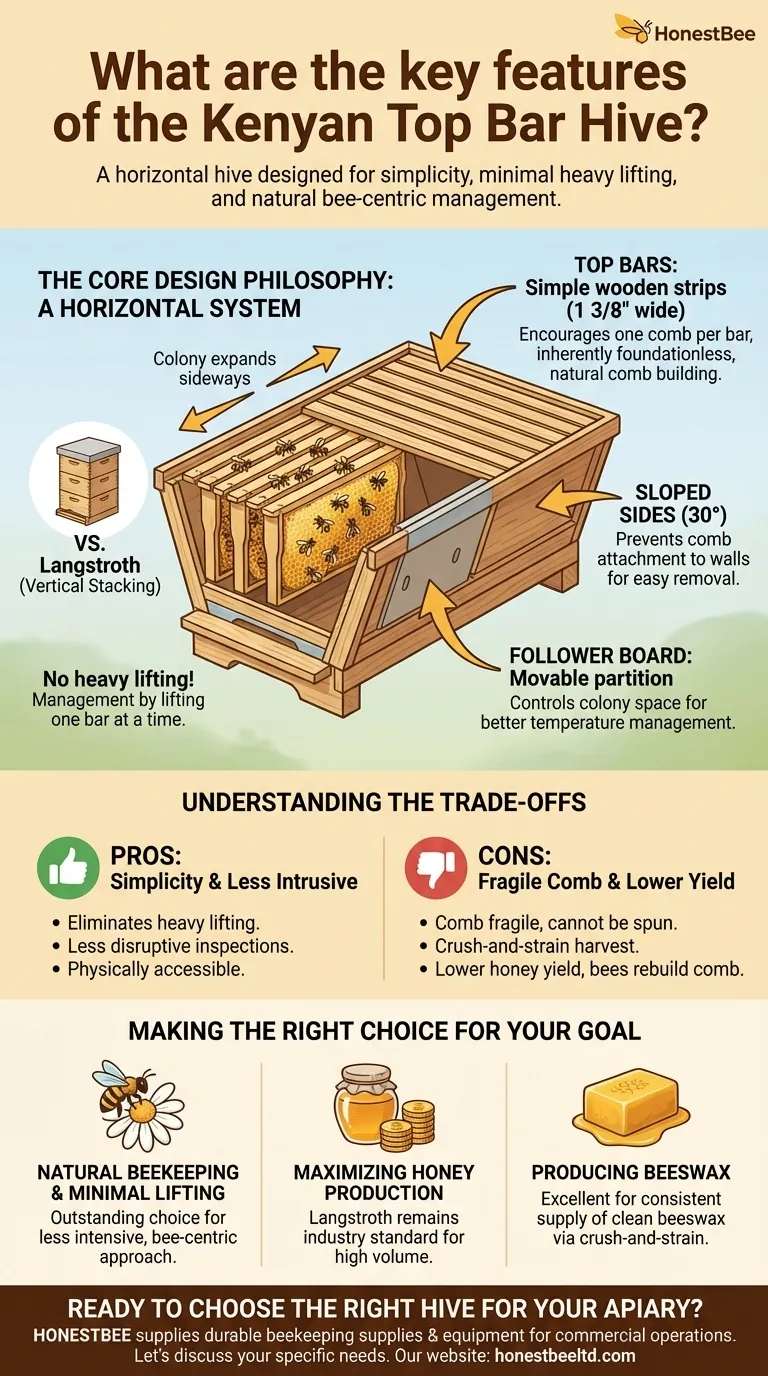 ما هي الميزات الرئيسية لخلية النحل الكينية ذات القضبان العلوية؟ دليل لتربية النحل الطبيعية والأبسط دليل مرئي