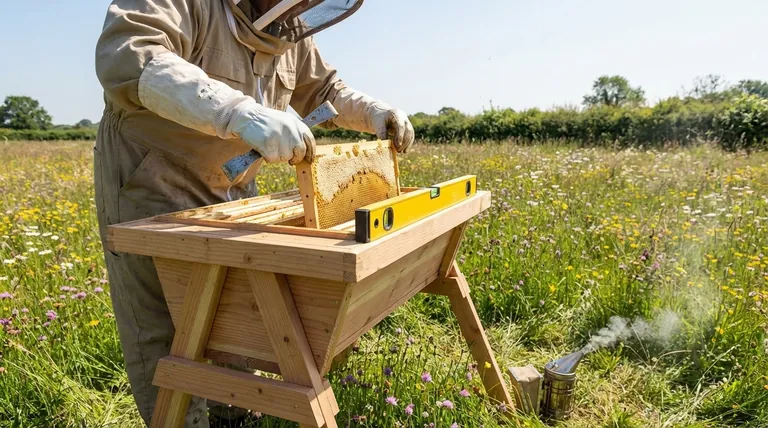 What tools and techniques are recommended for inspecting top bars in a beehive? Master Top-Bar Hive Inspections