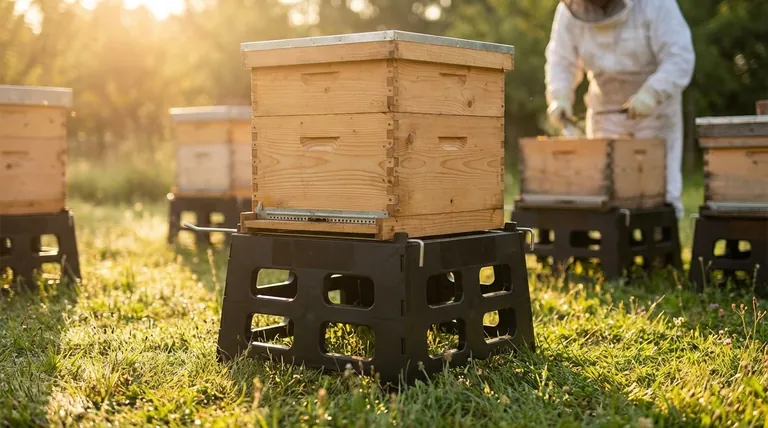 What are the benefits of elevating a bee hive with a stand or base? Protect Your Colony and Your Back