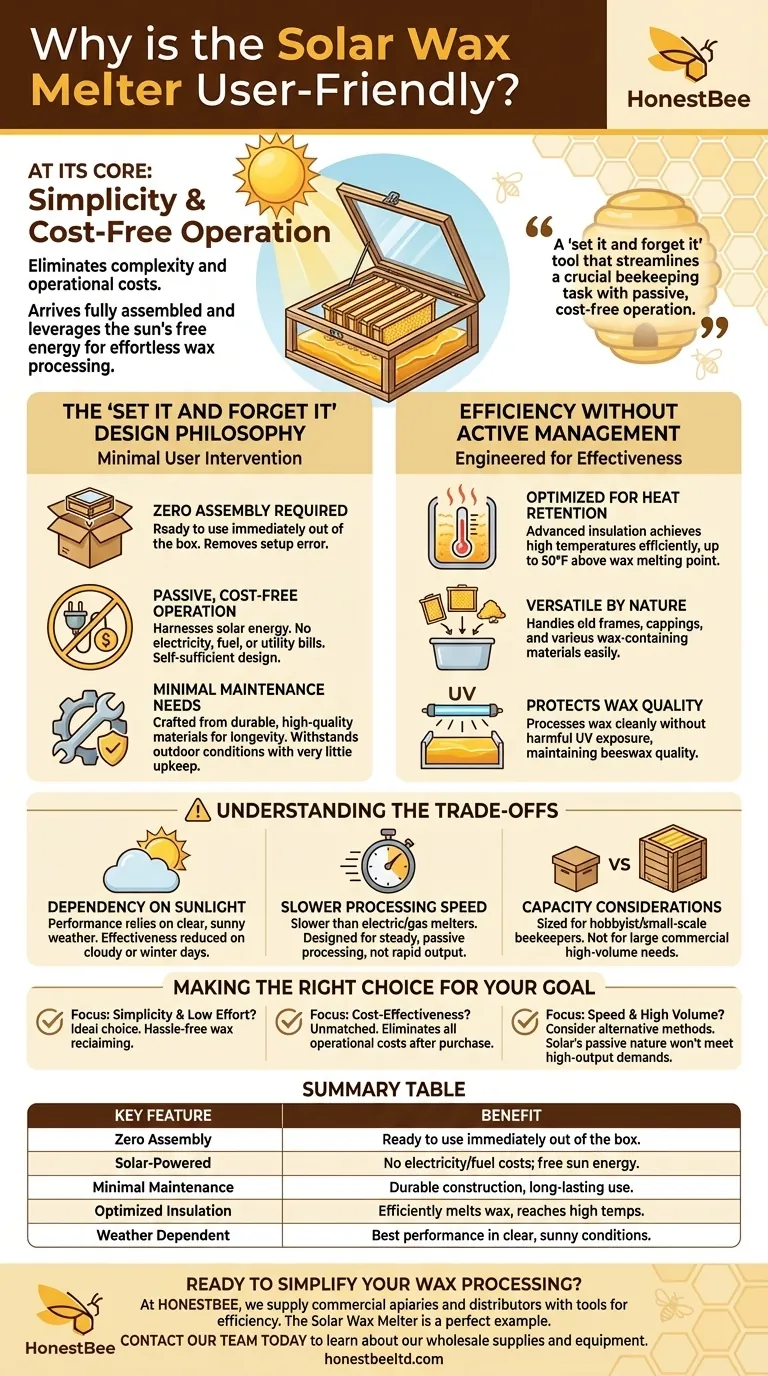 What makes the Solar Wax Melter user-friendly? Effortless Wax Rendering for Beekeepers Visual Guide
