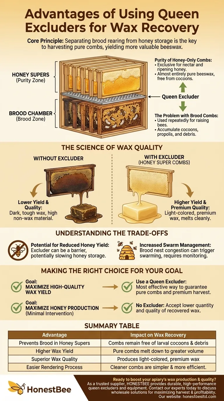 What are the advantages of using excluders in terms of wax recovery? Maximize Your Yield of Premium Beeswax Visual Guide
