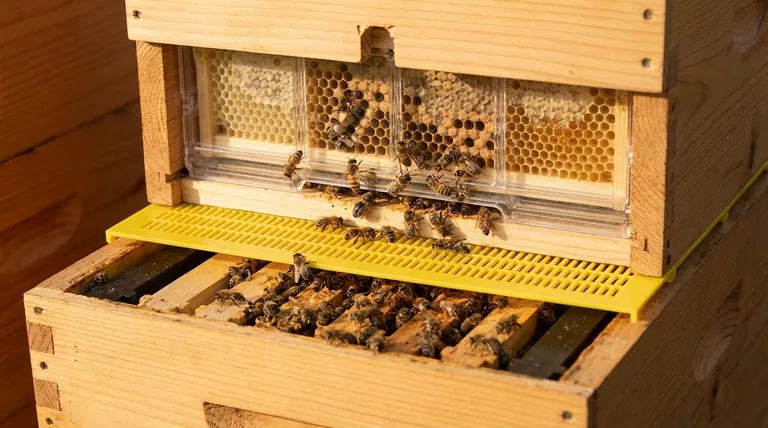 플로우 프레임에서 수벌 유충이 발견되면 어떻게 해야 합니까? 즉시 여왕벌 배제기(Queen Excluder)를 설치하십시오