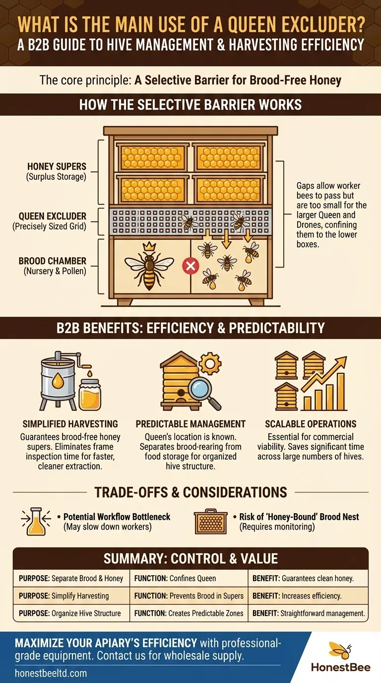 What is the main use of a queen excluder? Achieve Clean, Brood-Free Honey Harvests Visual Guide