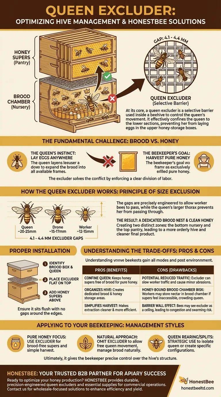 여왕벌 격리판이란 무엇이며 벌통에서 어떻게 작동하나요? 순수한 꿀을 위한 벌통 관리 마스터하기 시각적 가이드