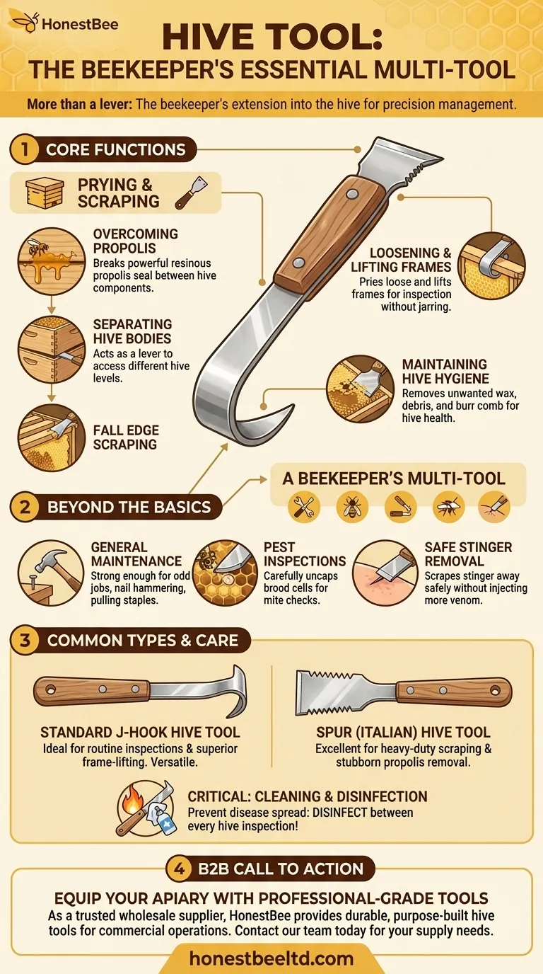 What is a hive tool and what are its uses? Master Your Hive Inspections with the Essential Beekeeper's Tool Visual Guide
