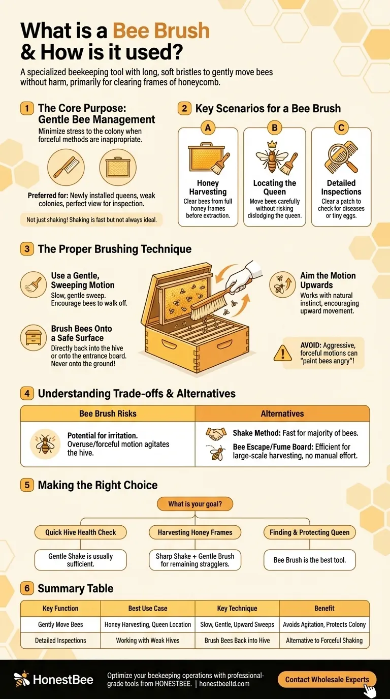 What is a Bee Brush and how is it used? Master Gentle Bee Handling for Your Apiary Visual Guide