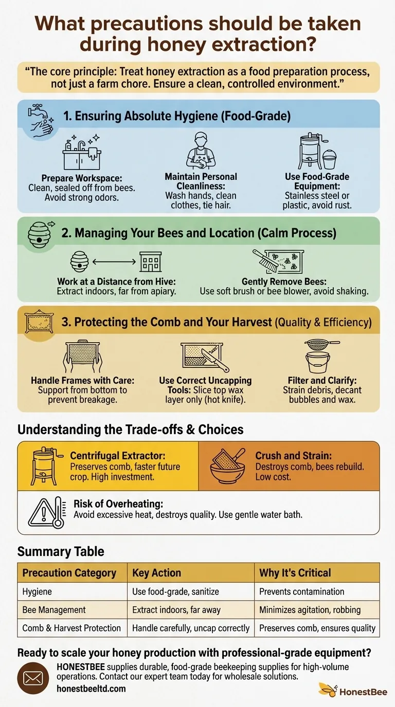 What precautions should be taken during honey extraction? Ensure Food Safety & Maximize Your Harvest Visual Guide