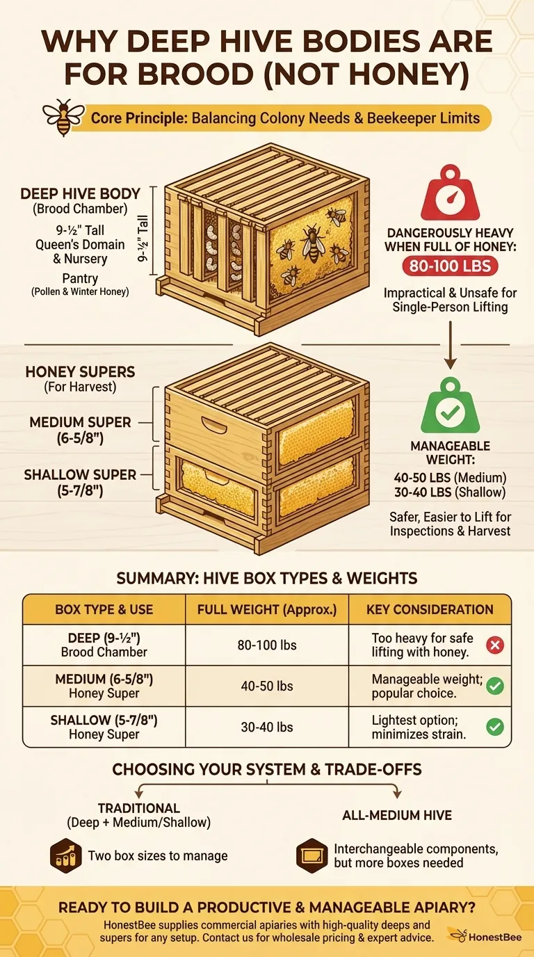 Why is the deep hive body normally used only for brood? Optimize Your Hive for Safety and Productivity Visual Guide