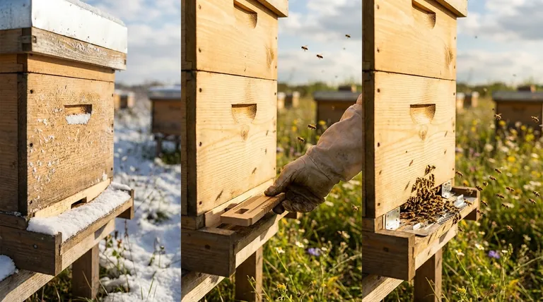 How does the entrance reducer adjust for different seasons? Master Hive Climate Control for Healthy Bees