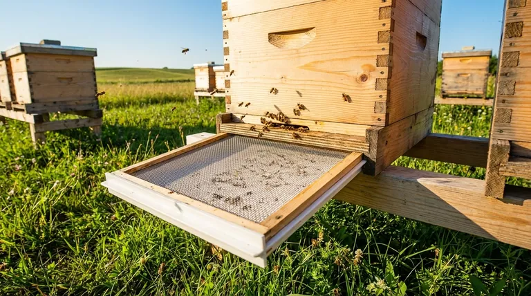 랑스트로스 벌통의 바닥판(bottom board)의 목적은 무엇인가요? 벌통 건강 및 해충 방제의 핵심
