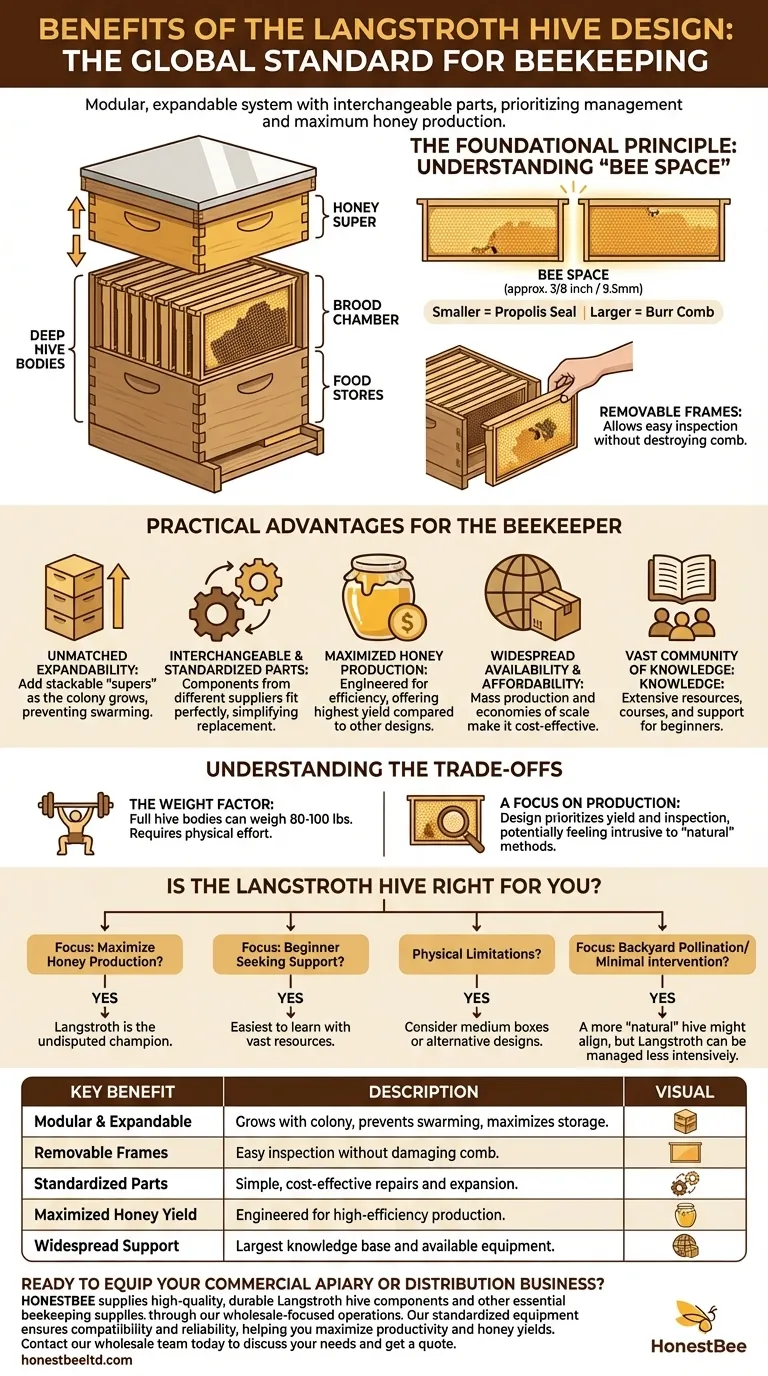 랑스트로스 벌통 디자인의 장점은 무엇인가요? 양봉장의 효율성과 꿀 생산량을 높이세요 시각적 가이드